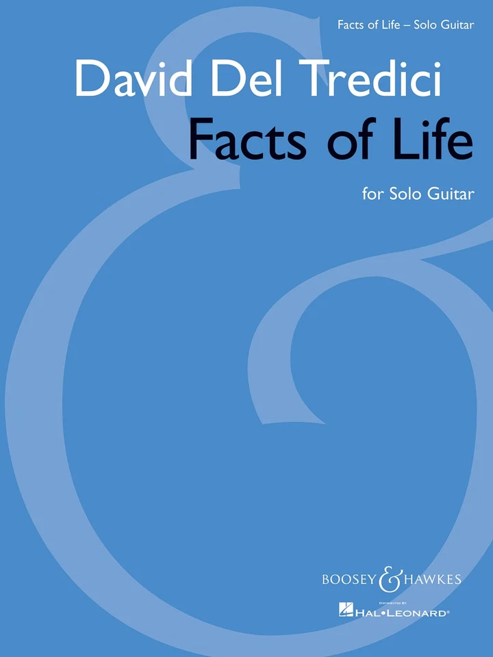 David Del Tredici Facts of Life Classical Guitar Solo Advanced Sheet Music Book - Image 1 of 1