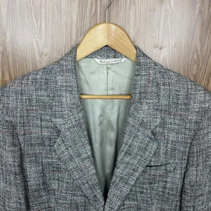 Stafford Sport Coat Mens 38R Gray Multicolor Check Silk USA Made Two Buttons - Picture 1 of 17