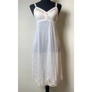 Abito donna vintage Wacoal slip B-52A seta floreale pizzo perle elasticizzato fata sposa - Foto 1 di 18