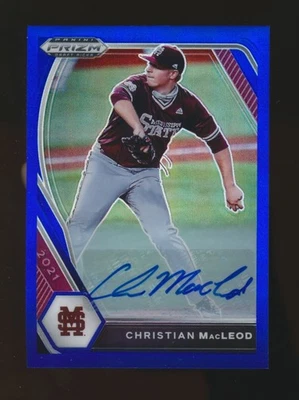2021 Panini PRIZM Draft Picks BLUE (Autographs) -#PDP159 CHRISTIAN MacLEOD /99 - Image 1 of 2