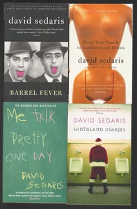 4 x David Sedaris Books + Your Family + Barrel Fever + Talk Pretty + Santaland - Photo 1/2