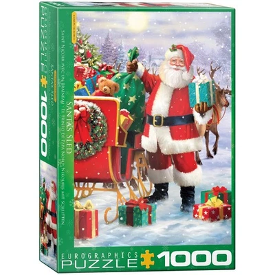 Eurographics Jigsaw Puzzle; Santa's Sled; 1,000 pcs - Image 1 of 3