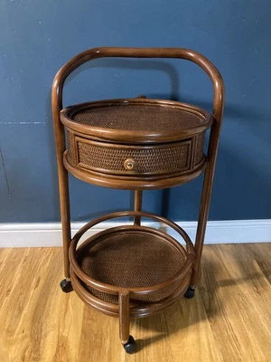 Boho vintange Bamboo drinks trolley retro tiki - Image 1 of 2