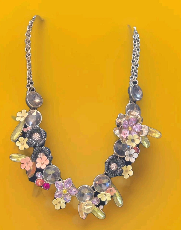 Collar Banana Republic Cristal Esmalte Joyería Multicolor Diseñador (961) Foto 1 de 4