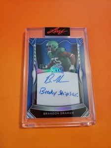 2025 Leaf Metal Brandon Graham Inscriptions 97/100 Auto On Card Eagles - Picture 1 of 2
