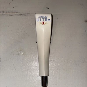 Michelob Ultra Beer Tap SMALL White Ribbon Handle 7.25” RARE SIZE! - Picture 1 of 12