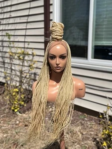 Full Lace Knotless Blonde 613 Braided Wig | Braided Wig| Ready To Ship - Picture 1 of 2