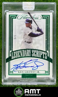 2024 Panini Flawless Ken Griffey Jr. 2023 Legendary Scripts Emerald 3/5 Auto - Image 1 of 3
