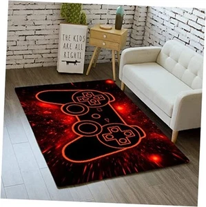 Game Controller Rugs for Bedroom Boys Living Room Gamer Gamepad Red Carpets - Picture 1 of 7