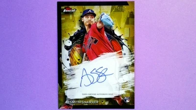 2024 Topps Finest - Finest Autographs AJ Smith-Shawver #FA-AS Gold Refractor /50 - Image 1 of 2