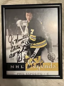 Phil Esposito Boston Bruins Autographed Photograph Framed ๐ฅ๐ฅ๐ฅ - Picture 1 of 9