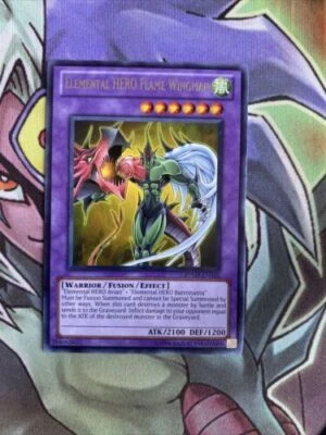 RYMP-EN016 Elemental Hero Flame WIngman Rare Unlimited Edition NM Yugioh Card - Image 1 of 2