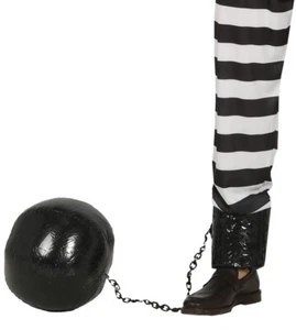 BOLA INFLABLE Y CADENA Inflable Prisionero Preso Vestido Elegante Gallina despedida de soltero Reino Unido - Imagen 1 de 1