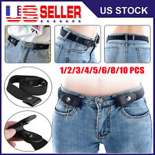 Buckle-free Elastic Invisible Waist Belt for Jeans No Bulge Hassle Unisex Lot US