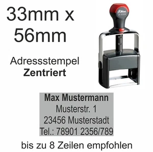 Shiny H-6006 Stativstempel Heavy Duty 33x56mm Stempel Adressstempel Zentriert - Bild 1 von 2