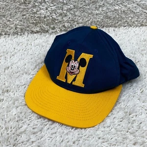 Vintage Mickey Mouse Boys Hat Cap Snap Back Blue Yellow Adjustable Goofys Youth - Picture 1 of 6