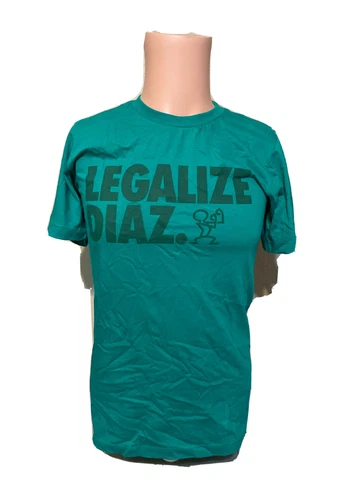 NWT Dethrone LEGALIZE DIAZ Green Shirt Size Small Mens Nate & Nick Diaz MMA Cover
