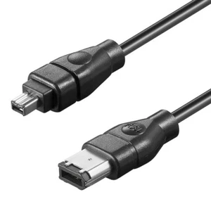 4-pin - 6-pin FireWire Kabel 1,8m IEEE 1394a Stecker 400 Camcorder i.Link ca 2m - Bild 1 von 1