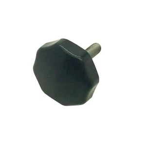 Bakelite Knob Star Handle 8 Spoked Male Black 44mm W x 21mm H x M8 - Picture 1 of 6