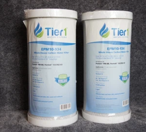10x4.5 In 10 Micron Tier 1 EPM10-934 House Carbon Filter Bundle of 2 New - Picture 1 of 4