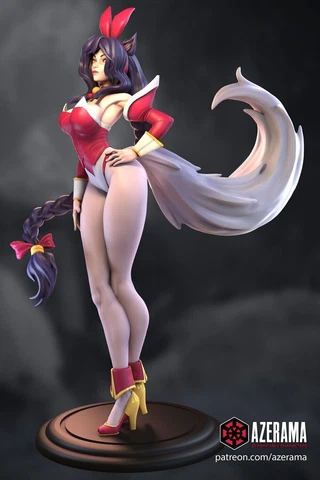 Bunny Girl Ahri Statue / Figure from League of Legends Cover