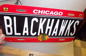 Chicago Blackhawks NHL hockey team plastic License Plate made in USA, NEW - Picture 1 of 1
