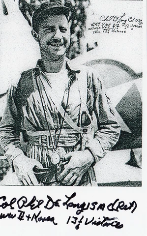 Phil DeLong WWII USMC Ace 13 Vic Top Gun VMF-212 Silver Star SIGNED 4x6 PHOTO Cover