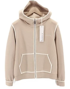 JOHN RICHMOND Women Sweatshirt S Zipped Pockets Hooded Logo Casual All Seasons - Picture 1 of 9
