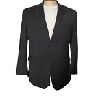 Albert Nipon Men Jacket Suit Pinstripe 2 Button Single Breasted Wool Grey 46R
