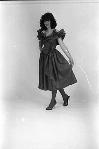 Vintage 1980's Photo Negative Fashion Model Beautiful Woman - Picture 1 of 1