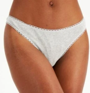 Charter Club Women's Lace-Trim Pretty Cotton Thong S - Picture 1 of 1