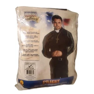 Heroes And Hombres Adult Priest Shirt, Black, Standard Size M Rubie's Costume - Picture 1 of 2
