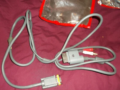 Microsoft Xbox 360 HD COMPONENT Cable VGA A/V OFFICIAL AUDIO VISUAL TESTED WORKS - Image 1 of 4