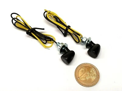 Mini Led Blinker Bullet Custom Bobber Alu-Gehäuse schwarz E-geprüft  - Bild 1 von 3