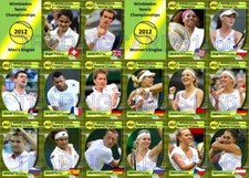 Wimbledon 2012 Tennis Trading Cards Federer Murray Williams Radwanska