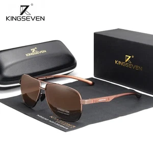 Sonnenbrille Kingseven 7188 Braun Premium Pilotenbrille Männer Polarisiert UV400 - Bild 1 von 7