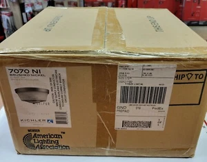 KICHLER LIGHTING 7070NIB 2 LIGHT FLUSH MOUNT CEILING LIGHT BRUSHED NICKEL NIB - Picture 1 of 3