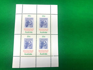 Vtg Ephemera'78 Australia National Stamp Week 20c Blue Kookaburra 12-Sheets of 4