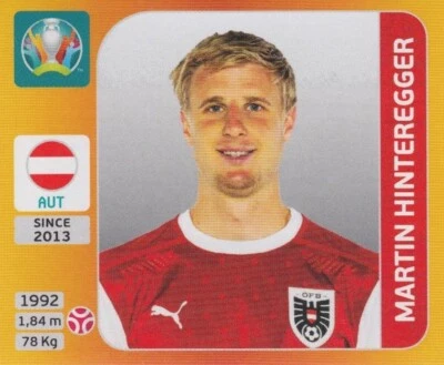 PANINI FUßBALL UEFA EURO 2020 TOURNAMENT 2021 Panini Sticker Euro 2020 Tournament 2021 No. 240 Martin Hinteregger