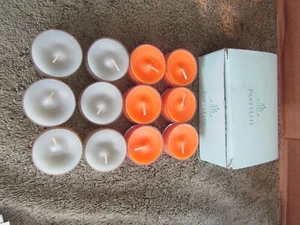 PARTYLITE TEALIGHT CANDLES (6) HERBAL CITRUS V0494 & (6) JUICY CLEMENTINE V04360 - Picture 1 of 3