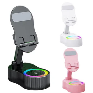 Desk Adjustable Phone Stand RGB Light With Microphones And Bluetooth Speakers - Photo 1 sur 14