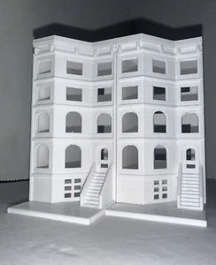 Casa di città scala N (confezione da 2) edifici urbani 1:160 bianco paesaggio urbano non dipinto - Foto 1 di 9