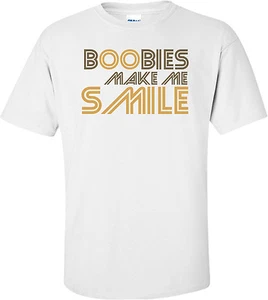 Lustiges T-Shirt Boobies Make Me Smile - Bild 1 von 1