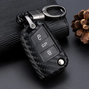Silicone Key Case Cover Shell For VW Golf 7 Passat Tiguan Touran SEAT Leon Ateca - Picture 1 of 8