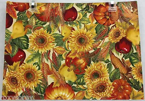 Manzanas Cosecha de otoño otoño 2 girasoles tallos de maíz 13x17 nuevos sin etiquetas - Imagen 1 de 1