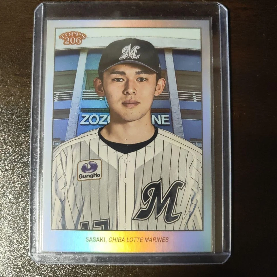 2023 Topps 206 Roki Sasaki Chiba Lotte Marines Card #165 Limited 5/7 Japan F/S - Image 1 of 2