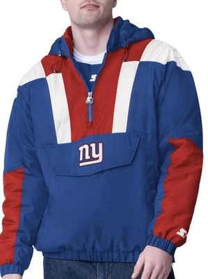 New York Giants Starter Hooded Half Zip Jacket Front Pocket LOGO NFL SIZE L NWT! - Image 1 of 4