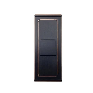 Hampton Bay Wireless Mediterranean Bronze Finish Push-Button Doorbell - Picture 1 of 7