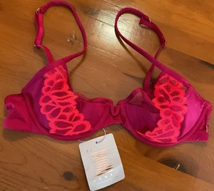 New Savage X Fenty Lingerie By Rihanna Lace Bra Size 34B Underwired - Picture 1 of 8