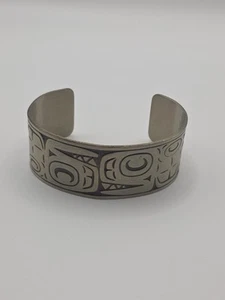 BELL TRADING Neusilber gestempelt Manschette Tribal Armband Vintage - Bild 1 von 11